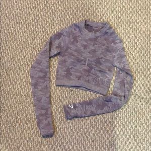 Gymshark camo seamless crop top
